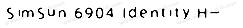 SimSun 6904 Identity H字体转换